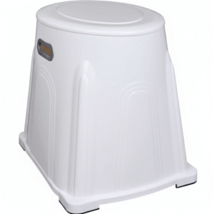 Durable plastic western toilet commode